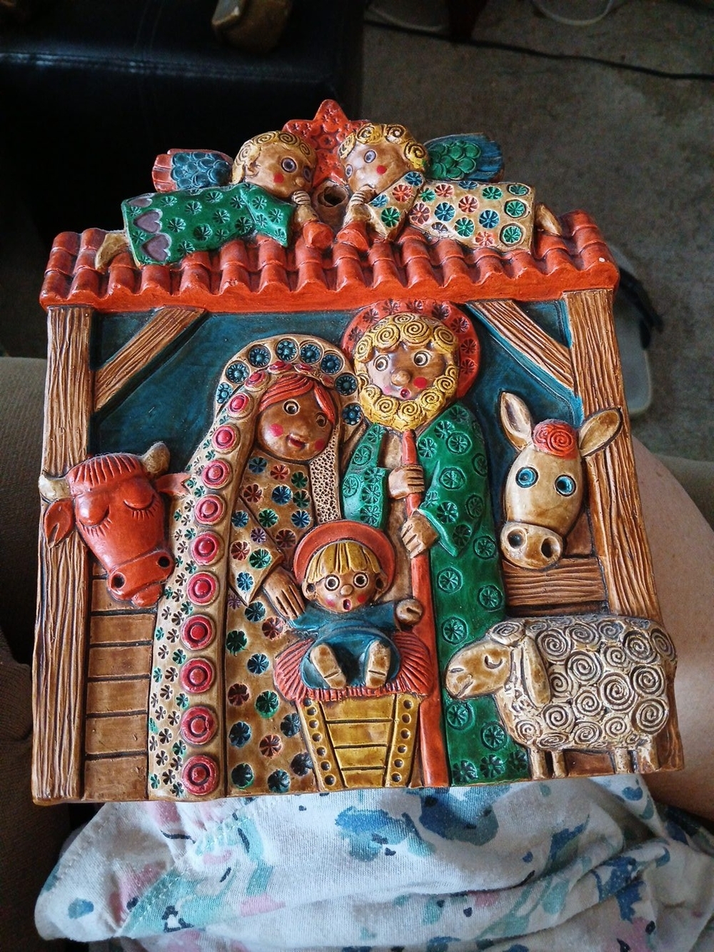 Ceramica Del Convente JM Spanish Religious Holiday Handmade Wall Art Collectible